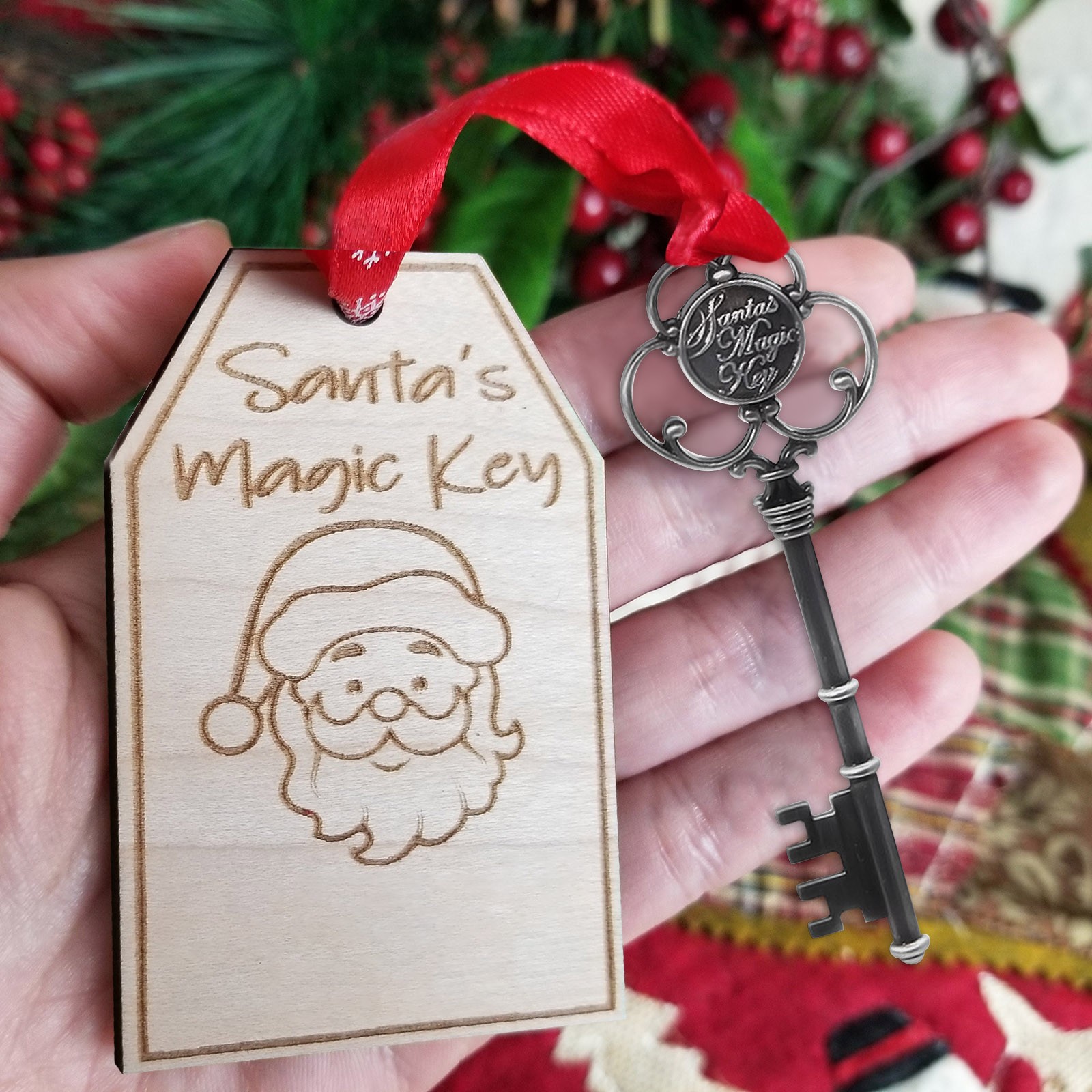 Christmas Decorations Santa'S Key For House With No Chimney Ornament Santa  Key Santa Clause Decoration Santas Key 